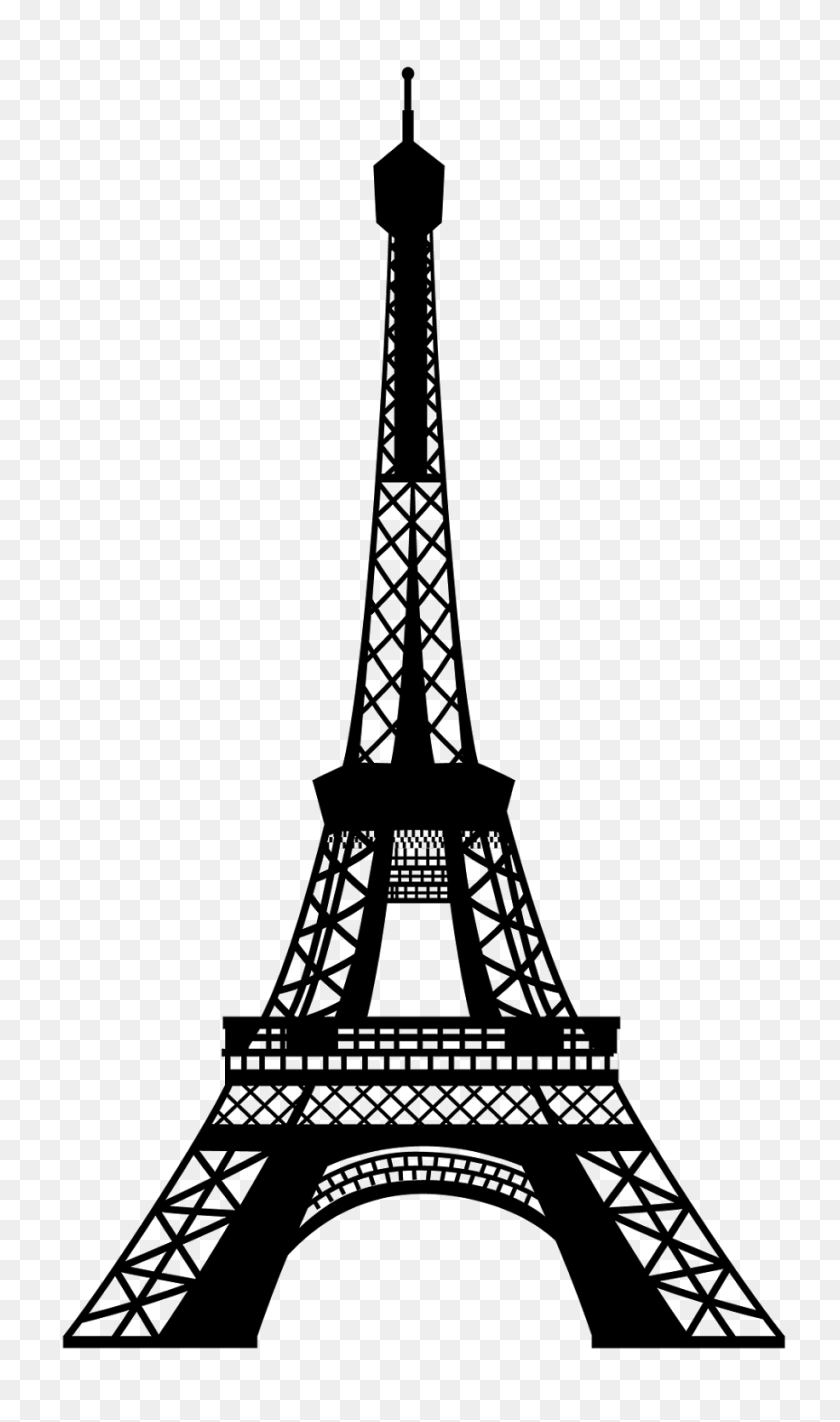 916x1600 Eiffel Tower Clipart Eiffe - Tower Clipart Black And White