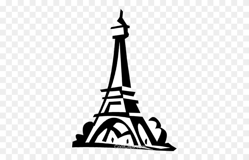 353x480 Eiffel Tower France Royalty Free Vector Clip Art Illustration - Paris Eiffel Tower Clipart