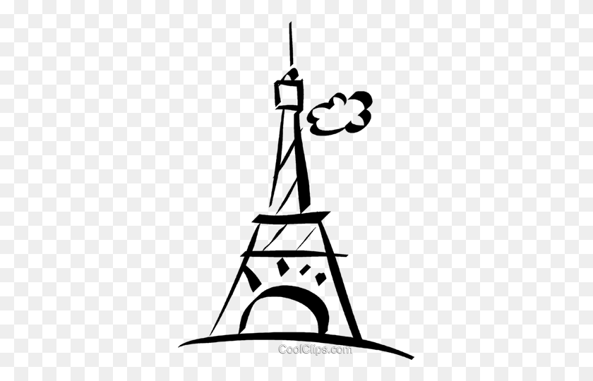 335x480 Эйфелева Башня, Париж, Роялти-Фри Векторный Клипарт - Парижский Клипарт
