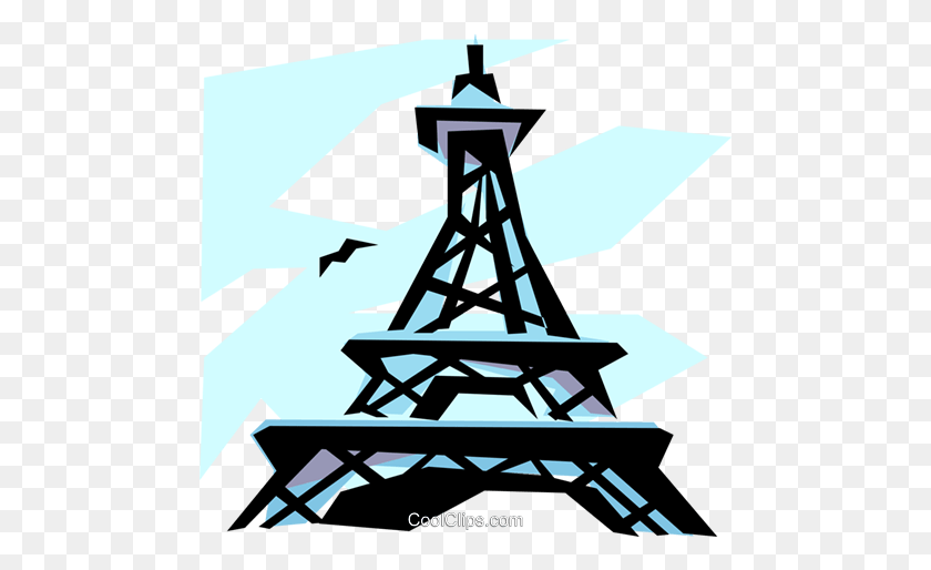 480x454 Eiffel Tower Royalty Free Vector Clip Art Illustration - Eiffel Tower Clip Art