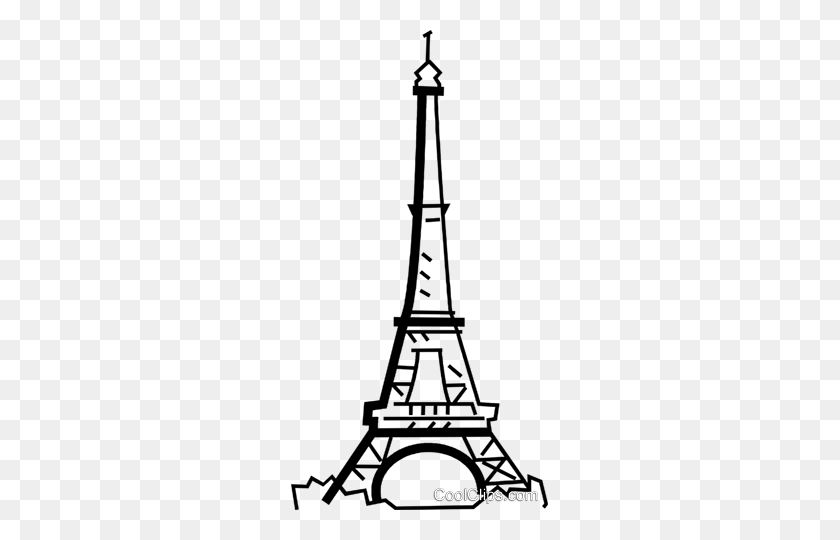 257x480 La Torre Eiffel Libre De Regalías Vector Clipart Ilustración - Imágenes Prediseñadas De La Torre Eiffel