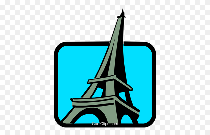 408x480 Eiffel Towers Royalty Free Vector Clip Art Illustration - Arch Clipart