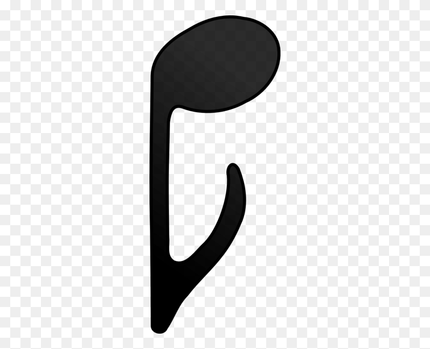 256x622 Eighth Note Stem Facing Down - Eighth Note Clip Art