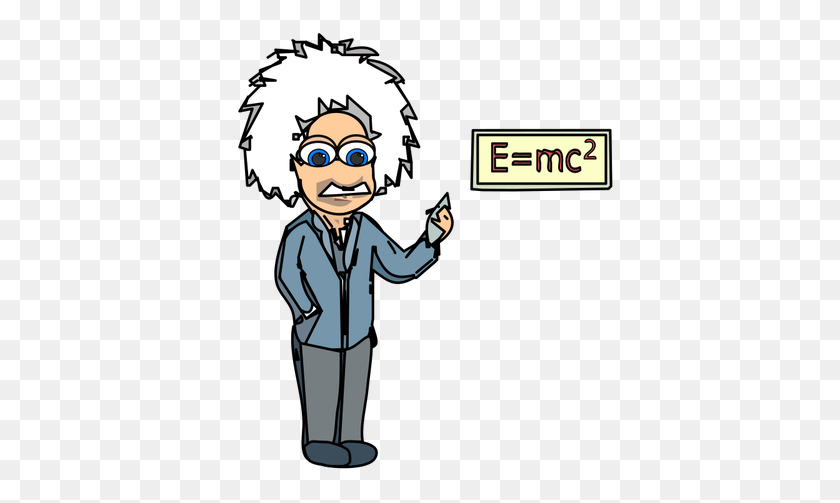 500x443 Einstein With Equation - Einstein PNG