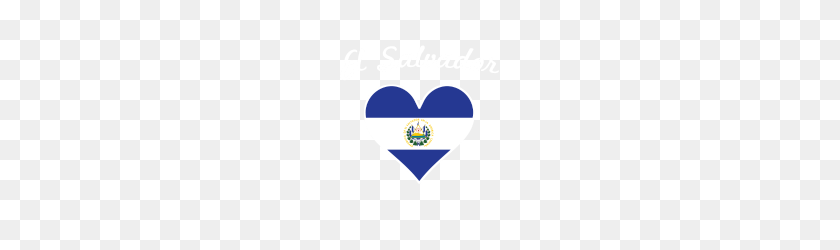 190x190 El Salvador Flag Heart - El Salvador Flag PNG