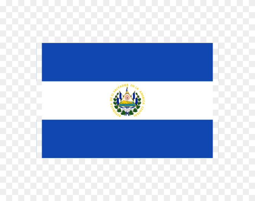 600x600 El Salvador Bandera De Poliéster - Bandera De El Salvador Png