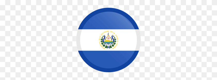 250x250 El Salvador Flag Vector - Continents Clipart