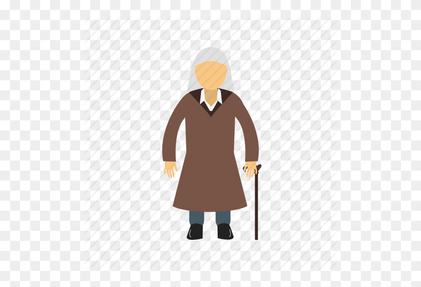 512x512 Anciano, Mujer, Anciano, Persona, Retrato, Senior, Icono De Mujer - Persona Anciana Png