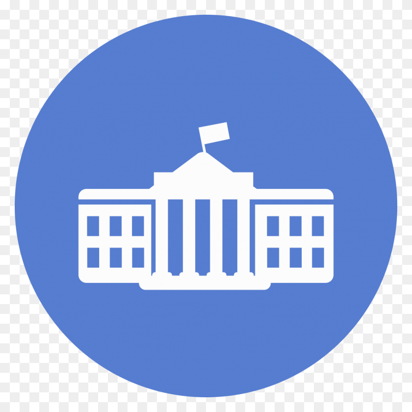 1024x1024 Election White House Icon Circle Blue Election Iconset Icon - White House PNG