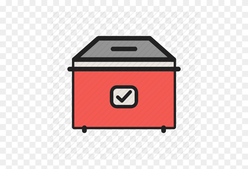 512x512 Elections Filled Line' - Voting Booth Clipart