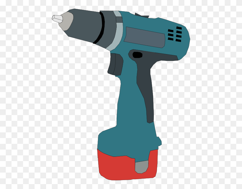 480x597 Electric Drill Battery Powered Clip Art - Power Drill Clipart