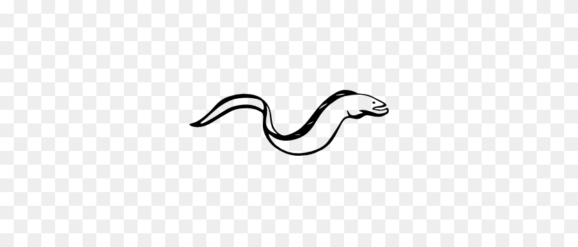 300x300 Electric Eel Sticker - Eel Clipart Black And White