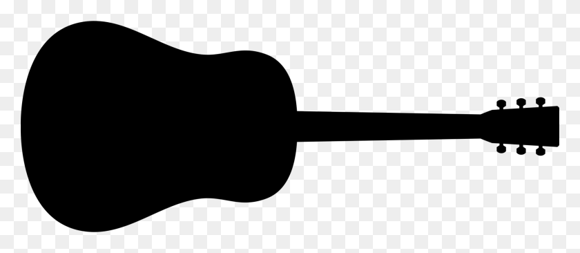 1906x750 Electric Guitar Acoustic Guitar Classical Guitar Silhouette Free - Guitar Black And White Clipart