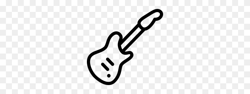 256x256 Electric Guitar Icon Line Iconset Iconsmind - Guitar Icon PNG
