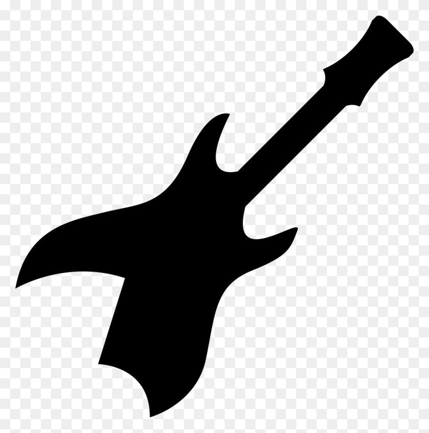 980x990 Electric Guitar Musical Instrument Black Silhouette Png Icon - Guitar Silhouette PNG