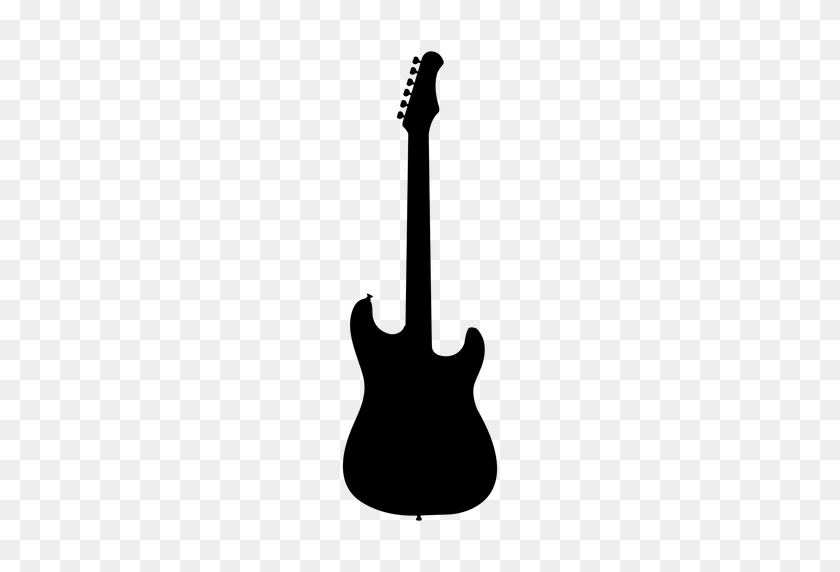512x512 Electric Guitar Musical Instrument Silhouette - Guitarra PNG