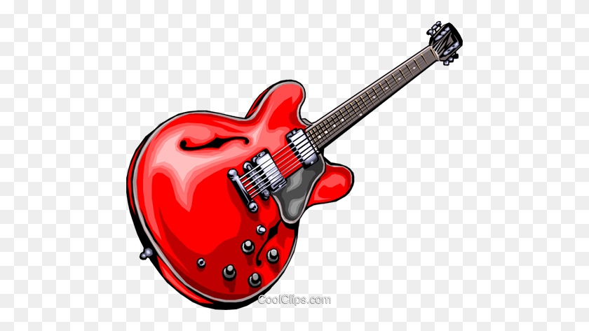 480x413 Electric Guitar Royalty Free Vector Clip Art Illustration - Guitar Clipart PNG