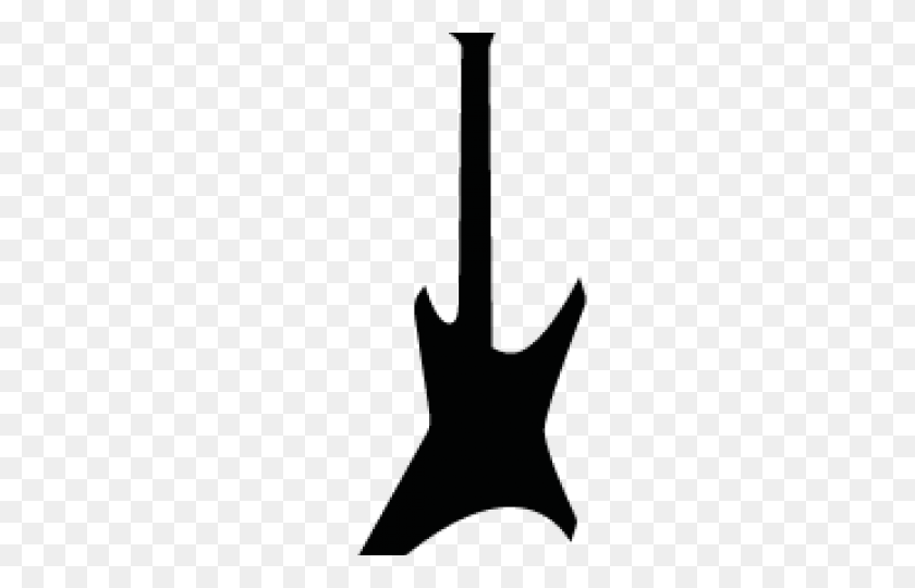 640x480 Electric Guitar Silhouette - Guitar Silhouette PNG