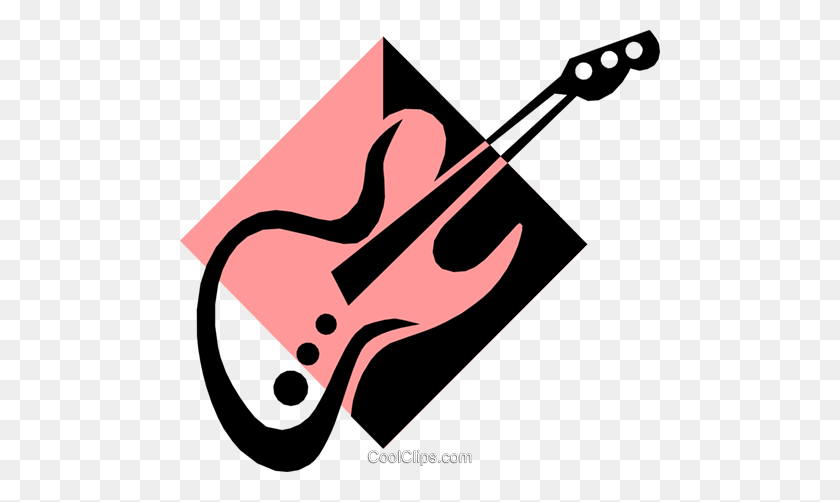 480x442 Electric Guitar Symbol Royalty Free Vector Clip Art Illustration - Bass Clipart