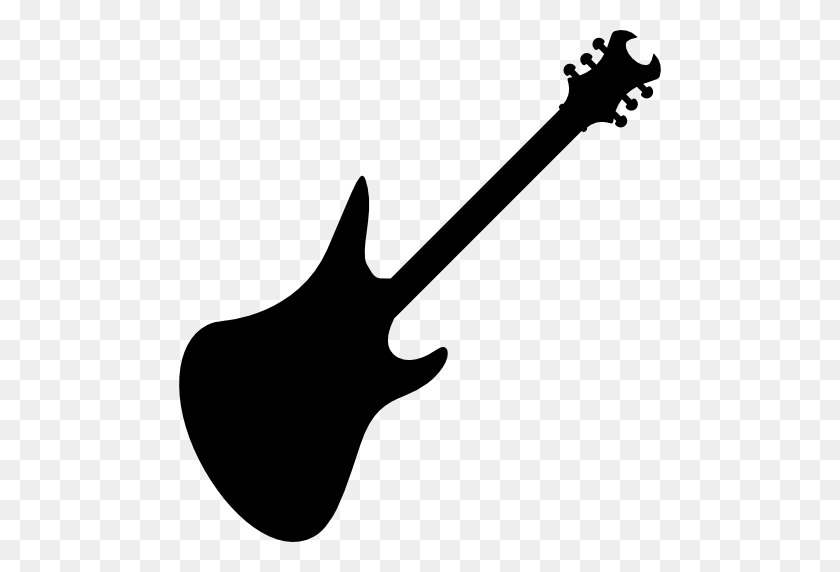 512x512 Electric Guitar Variant Silhouette - Guitar Silhouette PNG