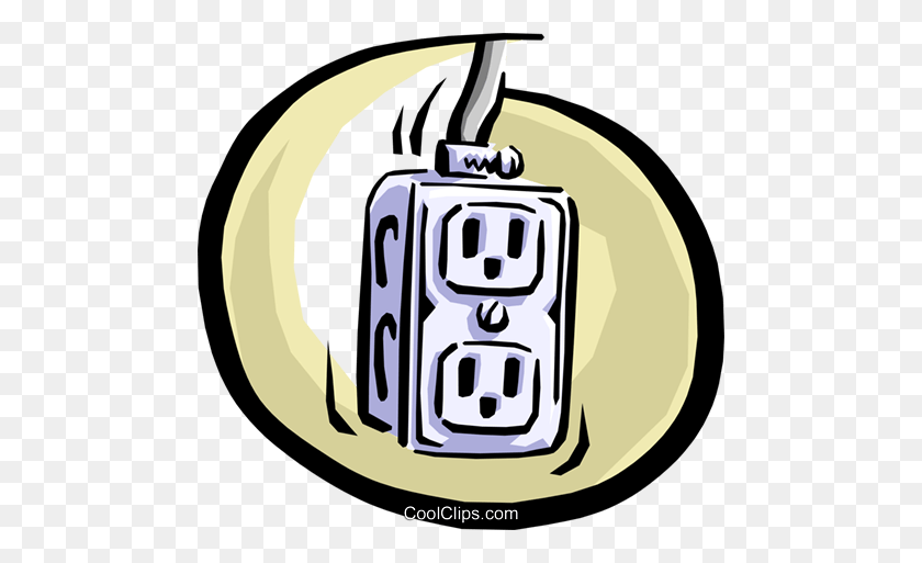 480x453 Electric Outlet Royalty Free Vector Clip Art Illustration - Outlet Clipart