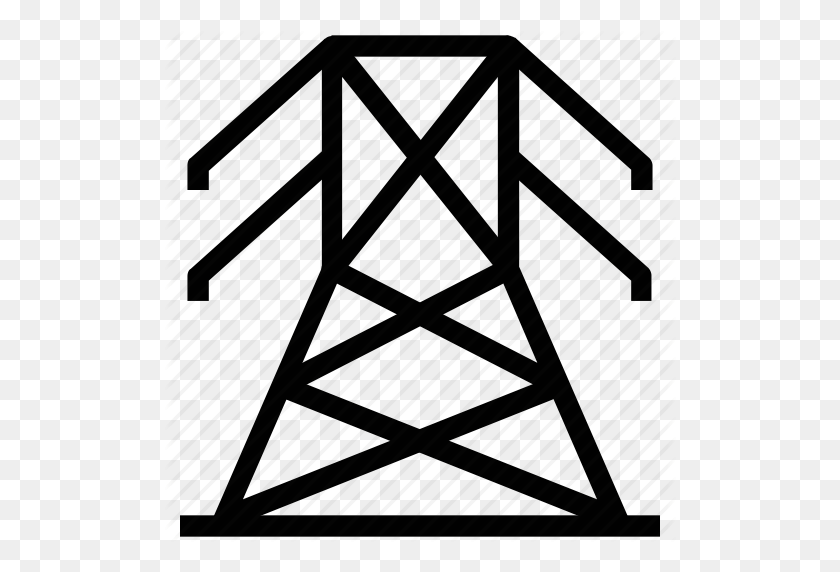 512x512 Electric Tower, Electricity, Electricity Pole, Power Line - Electricity PNG