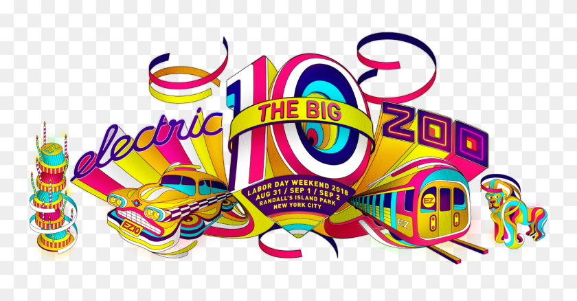 1400x680 Electric Zoo - Weekend Clipart