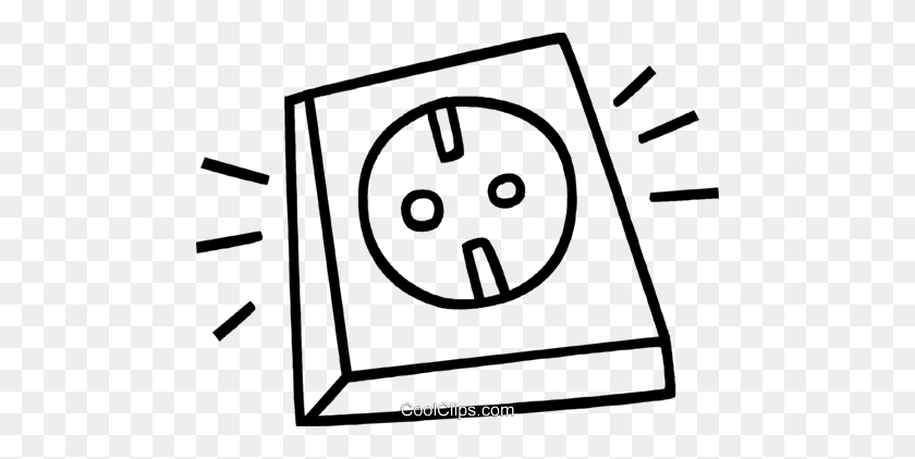 480x362 Electrical Outlet Royalty Free Vector Clip Art Illustration - Outlet Clipart