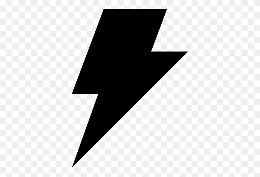 512x512 Electrical, Storm, Weather, Symbol, Of, Black, Lightning, Bolt - Black Lightning PNG