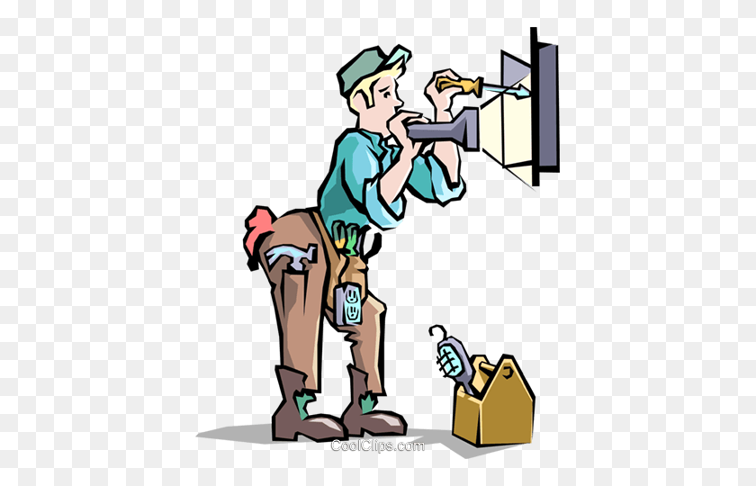 405x480 Electrician - Panel Clipart