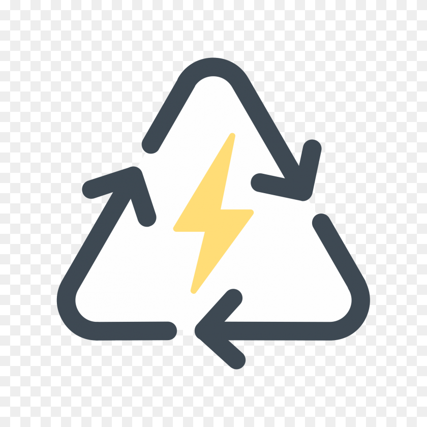 1600x1600 Electricity Triangle Sign Icon - Electricity PNG