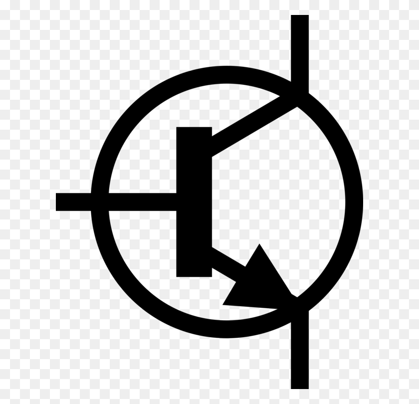 616x750 Электронный Символ Биполярного Переходного Транзистора Npn Электроники - Электронный Клипарт