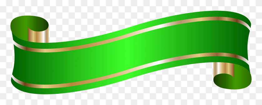 8000x2856 Элегантный Баннер Зеленый Png Клип - Элегантный Клипарт
