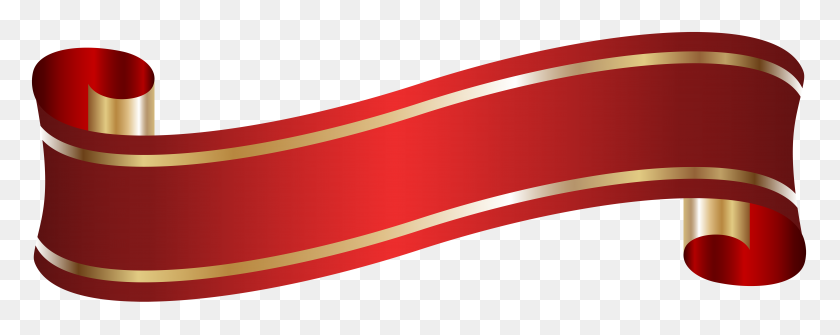 8000x2822 Elegant Banner Red Png Clip - Red Line PNG