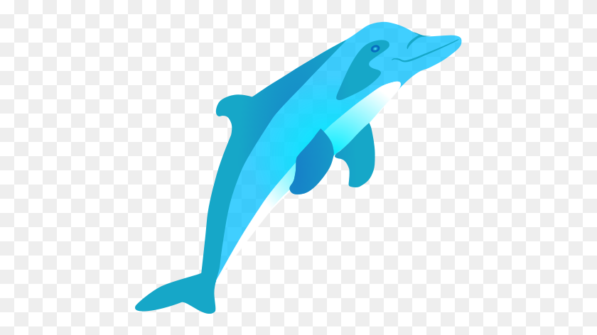 460x412 Elegant Bottlenose Dolphin Clipart - Free Dolphin Clipart