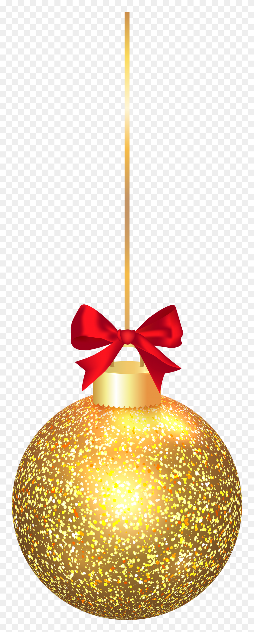 3078x8000 Elegante Bola De Navidad Dorada Png Clip - Gold Glitter Clipart