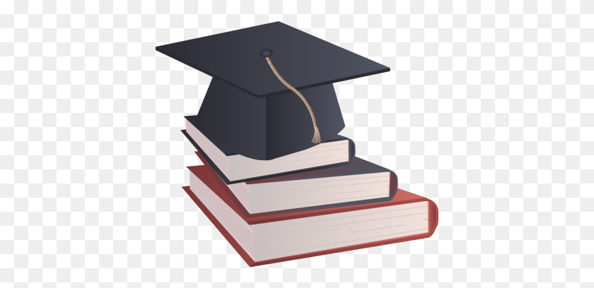 400x348 Elegant Graduation Hat And Diploma Clipart - Diploma Clipart Transparent