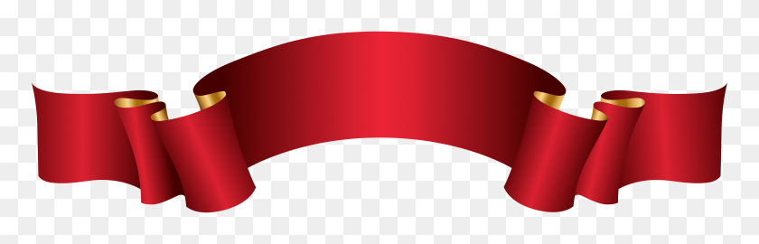 8000x2159 Elegant Red Banner Png Clip Art - Elegant Clipart