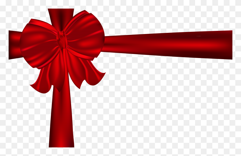 7000x4366 Elegant Red Deco Bow Png Clip Art - Elegant Christmas Clipart