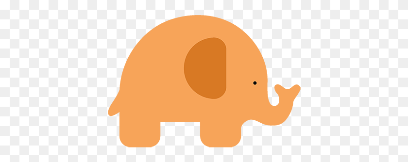 398x274 Elephant - Baby Silhouette PNG