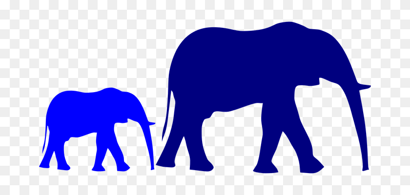 680x340 Слон, Ребенок, Мать, Синий Пиксаби Бесплатное Изображение - Детские Сафари-Животные Клипарт