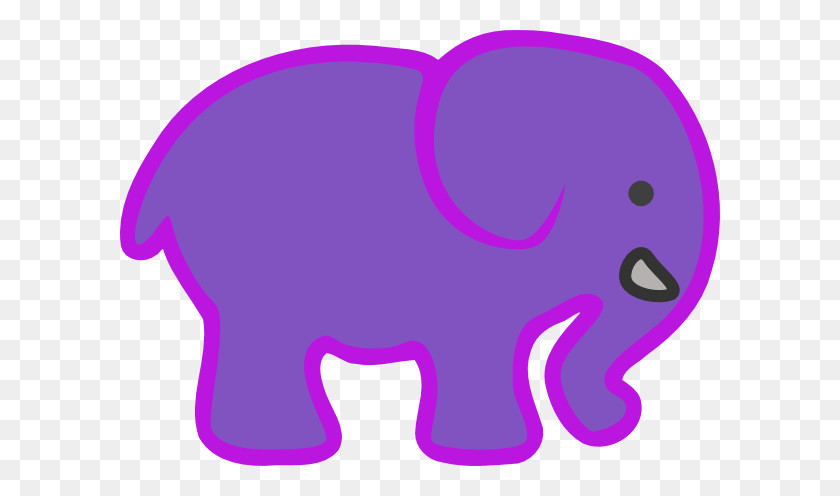 600x436 Слон Картинки Черно-Белый Бесплатный Клипарт - Африканский Фиолетовый Картинки