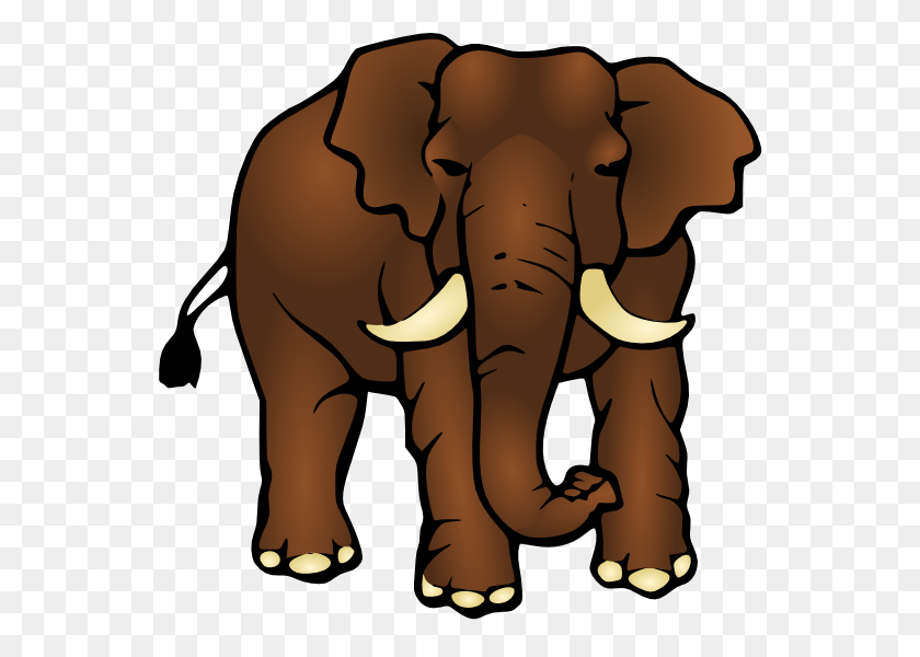 555x540 Elephant Clip Art Free Download - Elefante Clipart