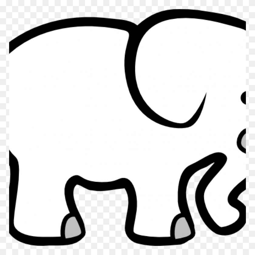1024x1024 Черно-Белый Клипарт С Изображением Слона, Дом С Луной - Панда, Черно-Белый
