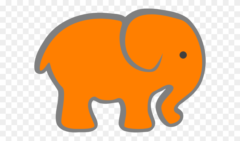 600x436 Слон Клипарт Серый Слон - Индийский Слон Клипарт