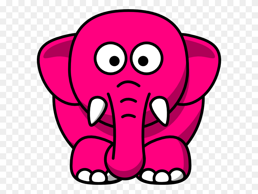 600x573 Elephant Clipart Pink - Alabama Elephant Clipart