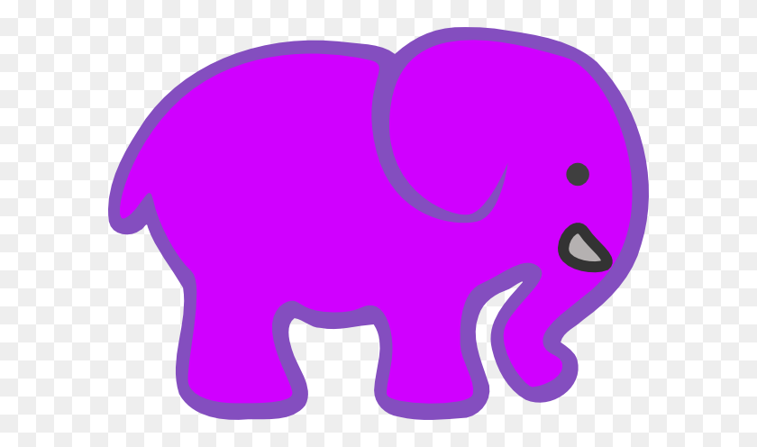 600x436 Слон Пурпурный - Слоник Клипарт Baby Shower