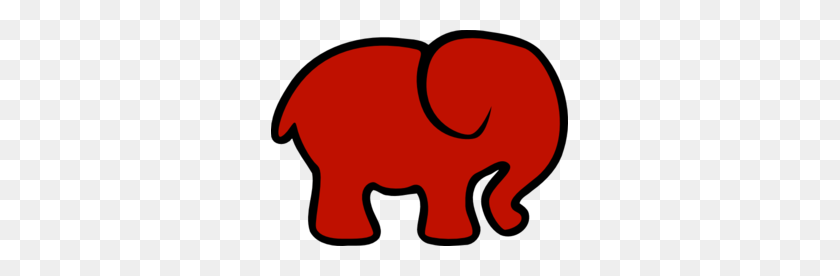 297x216 Elefante Clipart Rojo - Elefante Imágenes Prediseñadas