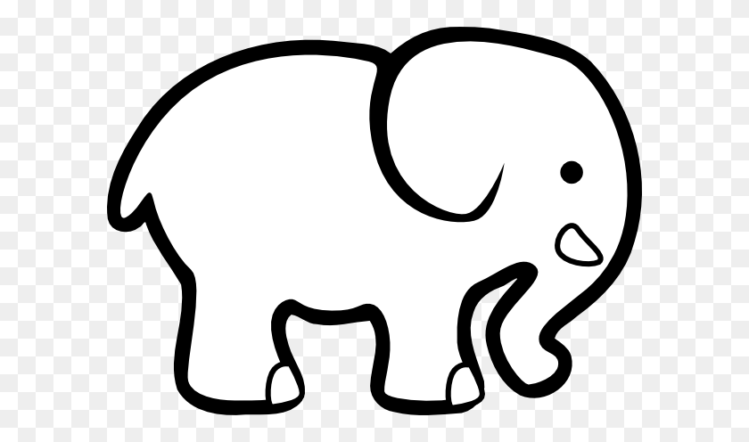 600x436 Elephant Coloring Picture - Lion King Clipart Black And White