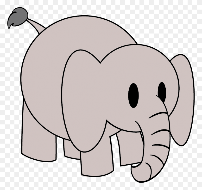 851x801 Elefante De Dibujo De Circo - Bebé Elefante Png